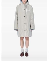 Miu Miu - Single-Breasted Panama Cotton And Fleece Caban Jacket - Lyst