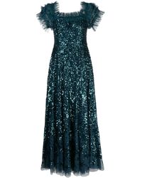 Needle & Thread - Sequinned Off-shoulder Maxi Dress - Lyst