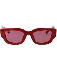 Gucci - Gg Sonnenbrille Mit Eckigem Gestell - Lyst