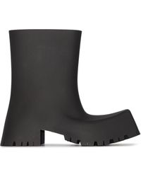 Balenciaga - Trooper Block-heel Rubber Boots - Lyst