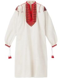 Fortela - Afra Embroidered Midi Dress - Lyst