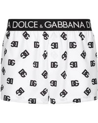 Dolce & Gabbana Zwembroek Met Logoprint - Zwart