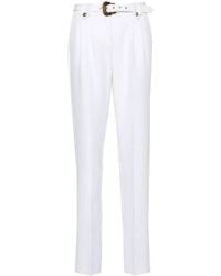 Versace Jeans Couture - Baroque Buckle Tapered Trousers - Lyst