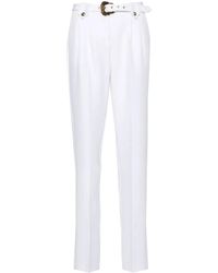 Versace Jeans Couture - Baroque Buckle Tapered Trousers - Lyst