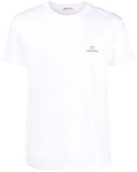 Valentino Garavani - Vlogo-print Cotton T-shirt - Lyst