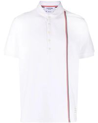 Thom Browne - Rwb Stripe Polo Shirt - Lyst