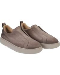 Santoni - Suède Slip-On Laarzen - Lyst
