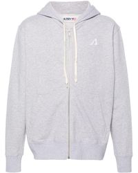 Autry - Logo-embroidered Zip-up Hoodie - Lyst