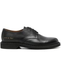 Common Projects - Stamped-numbers Leather Derby Shoes - Lyst