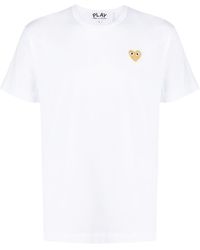 COMME DES GARÇONS PLAY - T216 Gold Heart T-shirt - Lyst