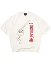 Represent - Graphic-Print Raw-Cut T-Shirt - Lyst