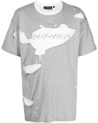 Mostly Heard Rarely Seen - Logo-Print Ripped-Detail T-Shirt - Lyst