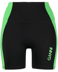 Ganni - Active High-Waist Cycling Shorts - Lyst