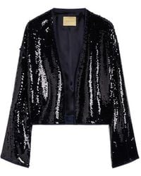 Momoní - Sequin Raw-Cut Jacket - Lyst