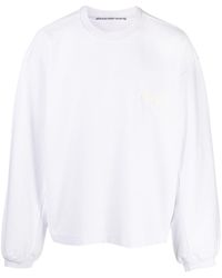 Alexander Wang - Logo-print Crew-neck Sweatshirt - Lyst
