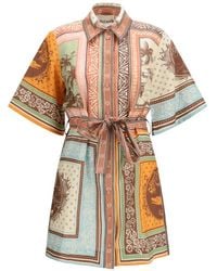 ALÉMAIS - Mini-Jurk Met Ceintuur - Lyst