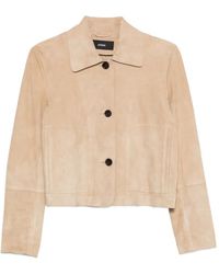 Arma - Button-Fastening Suede Jacket - Lyst
