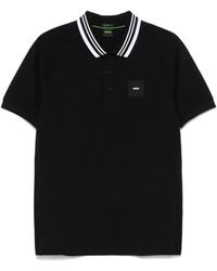 BOSS - Stripe-trim Polo Shirt - Lyst