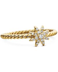 David Yurman - 18Kt Petite Starburst Diamond Ring (7.5Mm) - Lyst