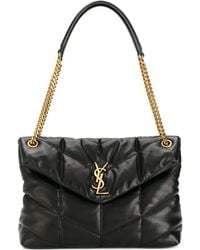 Saint Laurent - Bolso De Hombro Loulou Con Motivo Chevron - Lyst
