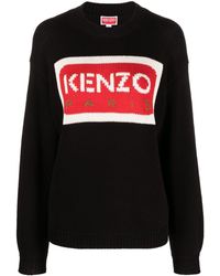 KENZO - Intarsien-Pullover mit Logo - Lyst