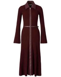 Jonathan Simkhai - Ismelle Belted Ribbed-Knit Midi Dress - Lyst