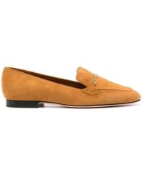 Bally - Logo-plaque Suede Loafers - Lyst