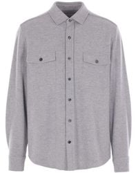Agnona - Pointed-Collar Flap-Pocket Shirt - Lyst