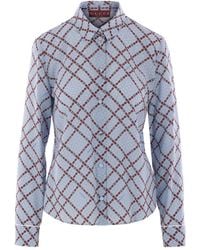 Gucci - Zijden Blouse Met Horsebit-Print - Lyst