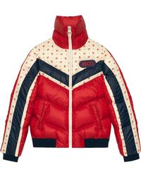 Gucci Nylon Jas Met -patch - Rood