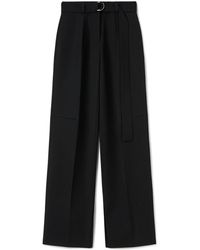 Jil Sander - Belted Wool Wide-leg Trousers - Lyst