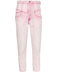 Isabel Marant - Oliviani Cropped-Jeans mit hohem Bund - Lyst