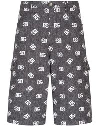 Dolce & Gabbana - Cargo-Shorts mit Logo-Print - Lyst