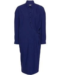 Lemaire - Asymmetric Cotton Shirtdress - Lyst