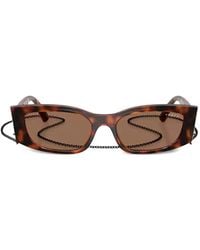 Vogue Eyewear - Tortoiseshell-Effect Rectangle-Frame Sunglasses - Lyst