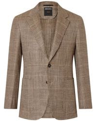 ZEGNA - Checked-Pattern Blazer - Lyst