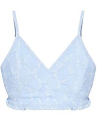 LoveShackFancy - Erza Ruffled Bow Top - Lyst