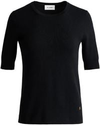 St. John - Short Sleeve Cotton T-Shirt - Lyst