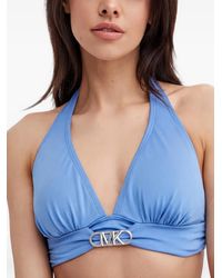 MICHAEL Michael Kors - Logo-Plaque Bikini Top - Lyst
