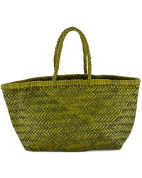 Dragon Diffusion Herringbone-Weave Leather Tote Bag in Brown | Lyst UK