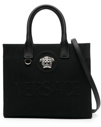Versace - Kleiner La Medusa Shopper aus Canvas - Lyst