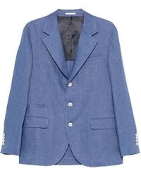 Brunello Cucinelli - Linen Deconstructed Blazer - Lyst