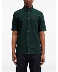 Fred Perry - Logo-Embroidered Short-Sleeve Shirt - Lyst