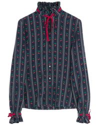 Valentino Garavani - Cherrific-Print Silk Shirt - Lyst