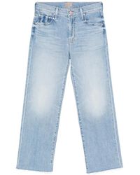Mother - Raw Hem Jeans - Lyst