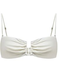 12 STOREEZ - Ruched Bikini Top - Lyst
