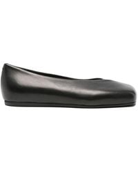 Vic Matié - Square-Toe Leather Ballet Flats - Lyst