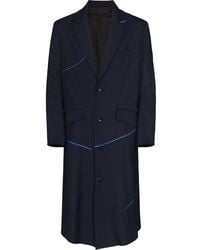 Sulvam - Pinstriped Single-breasted Wool Coat - Lyst