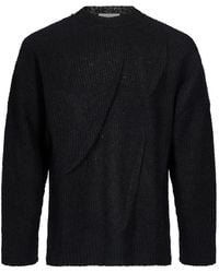 Yohji Yamamoto - Ribbed-Knit Draped Sweater - Lyst