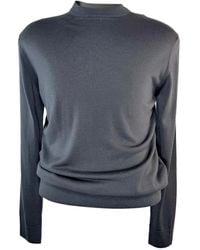 Eleventy - Ribbed-Trim Silk Sweater - Lyst